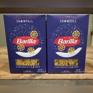 Barilla Snowfall Pasta Limited Edition Holiday Snowflake Lot of 2 Ships Fast New